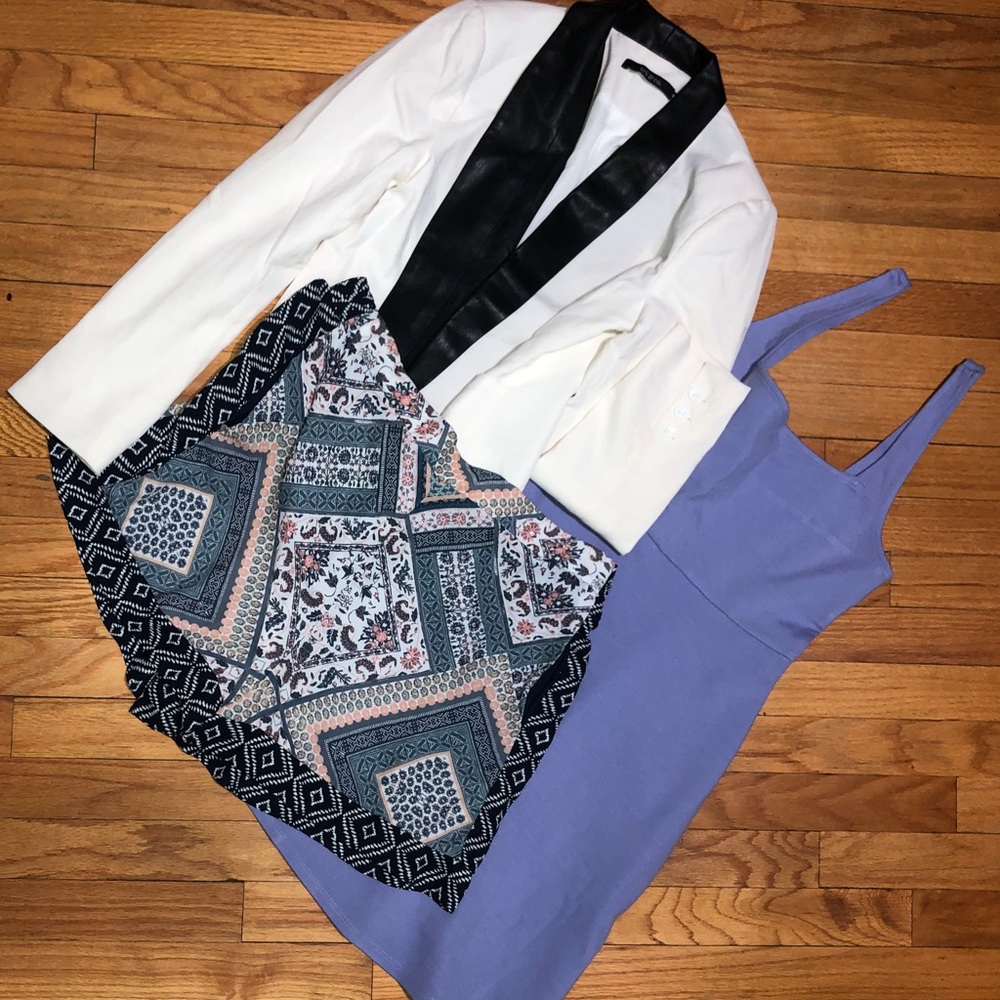 Set of 3 Skater dress/ High waisted shorts/ Blazer